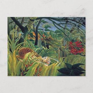 Tiger i en tropisk storm (förvånad) vykort