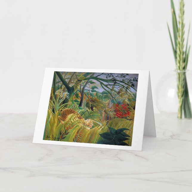 Tiger i en tropisk storm, Rousseau Kort (Framsida)