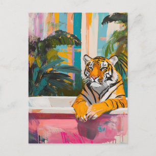 Tiger i ett badkar: Tropiska Garden Vykort