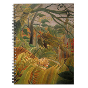 Tiger i ett Tropical Storm av Henri Rousseau Anteckningsbok