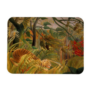 Tiger i ett Tropical Storm av Henri Rousseau Magnet
