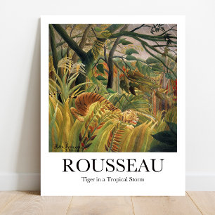 Tiger i ett Tropical Storm av Henri Rousseau Poster