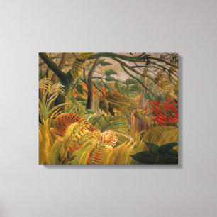 Tiger i ett Tropical Storm Henri Rousseau Canvastryck