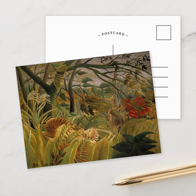 Tiger i ett Tropical Storm | Henri Rousseau Vykort (Skapare uppladdad)