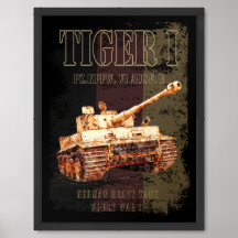 Tiger I German Heavy Tank WWII med Tyskland Flagga