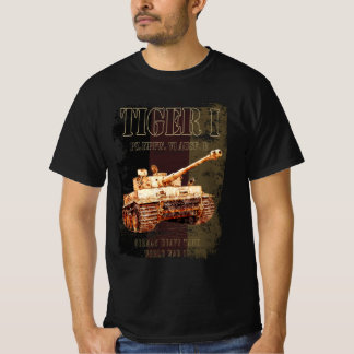Tiger I German Heavy Tank WWII med Tyskland Flagga T Shirt