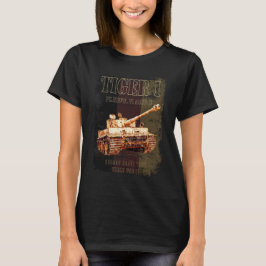 Tiger I German Heavy Tank WWII med Tyskland Flagga T Shirt