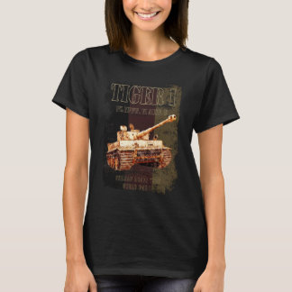 Tiger I German Heavy Tank WWII med Tyskland Flagga T Shirt