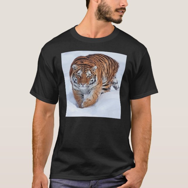 Tiger i isskjorta t-shirt (Framsida)