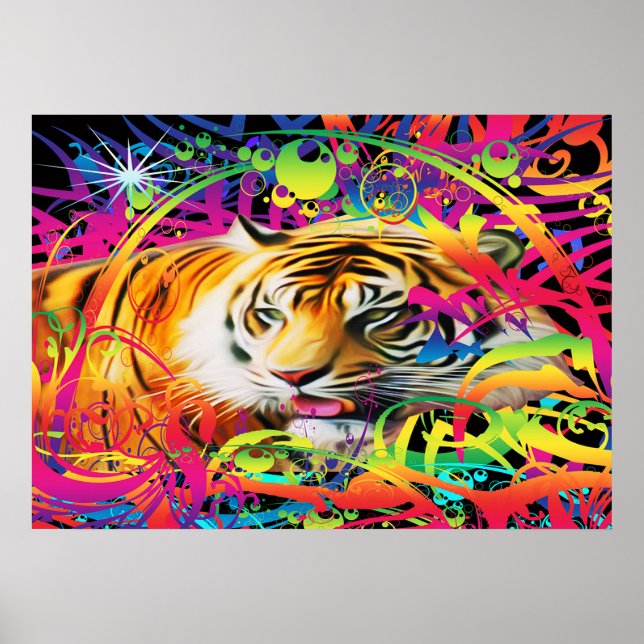 Tiger i Jungle Poster (Framsidan)