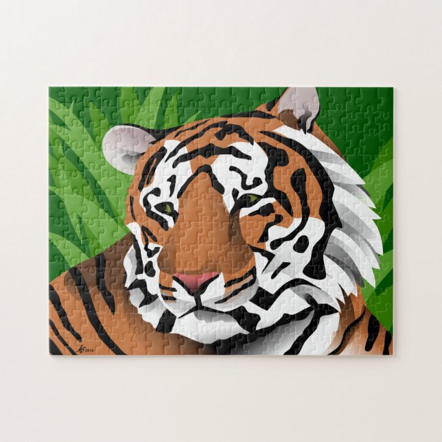 Tiger i Jungle Pussel (Horisontell)