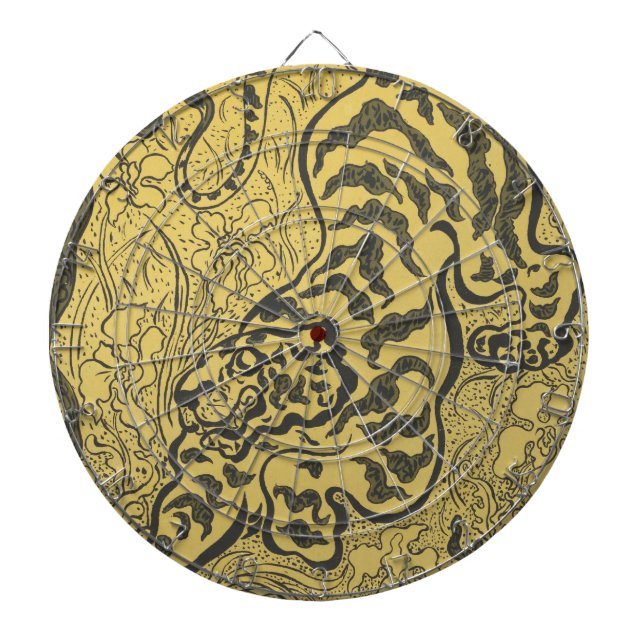 Tiger i Jungle (Vild Animal) (av Paul Ranson) Darttavla (Framsidan)