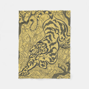 Tiger i Jungle (Vild Animal) (av Paul Ranson) Fleecefilt