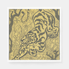 Tiger i Jungle (Vild Animal) (av Paul Ranson) Pappersservett