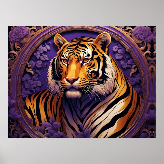 Tiger i lila poster (Framsidan)