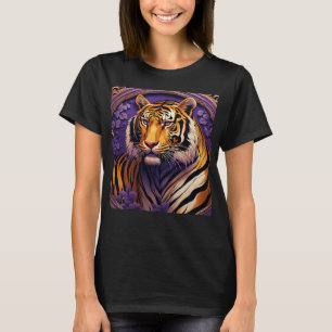Tiger i lila t shirt