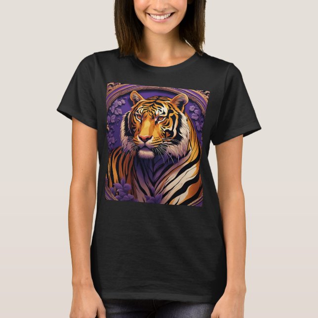Tiger i lila t shirt (Framsida)
