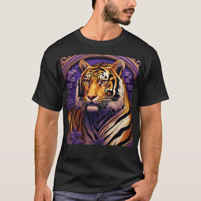 Tiger i lila t shirt (Framsida)