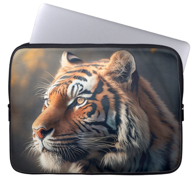 Tiger i naturen Neoprene Laptop sleeve 13 tum (Framsidan)