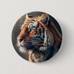Tiger i naturknapp 2 1/4 tum knapp