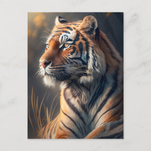 Tiger i naturpostkort vykort