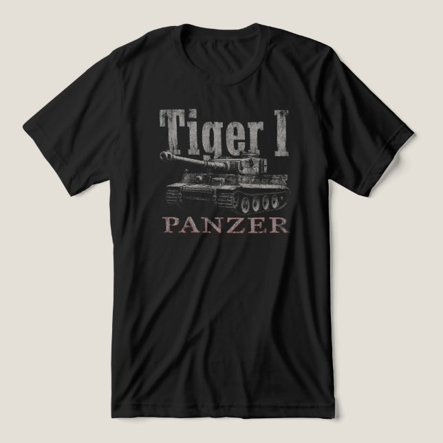 Tiger I Panzer  T Shirt (Design Framsida)