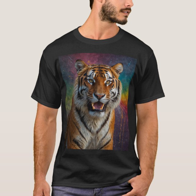 Tiger i Porträtt T Shirt (Framsida)