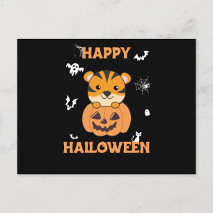Tiger i Pumpkin Sweet Tiger Happy halloween Vykort