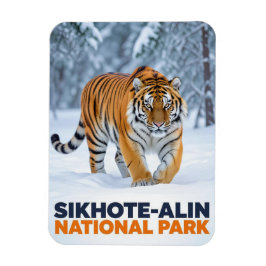 Tiger i Sikhote Alin nationalpark i Ryssland Magnet