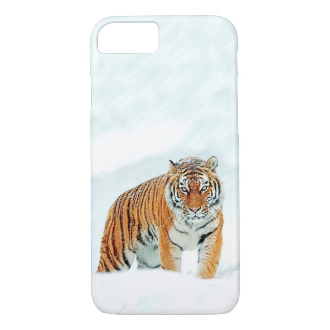Tiger i Snö Case-Mate iPhone Skal (Baksida)