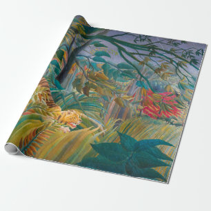 Tiger i Storm Tropical Forest Exotic Jungle Presentpapper