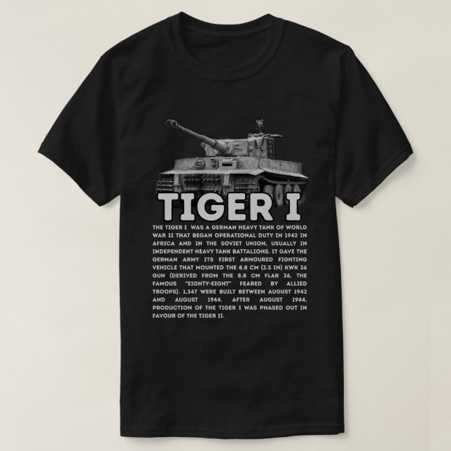 Tiger I T Shirt (Design framsida)