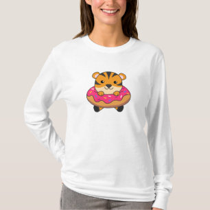 Tiger i tarmtömningsdjur för barn i nötter t shirt