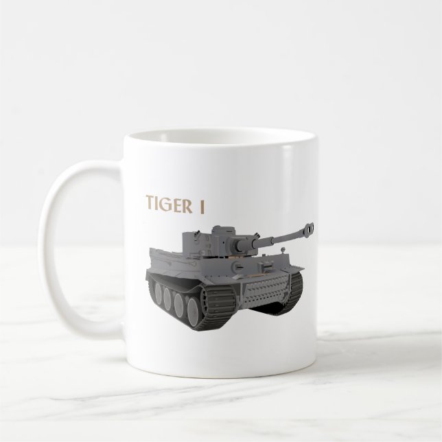 Tiger I Tyska WW2-Tanken Kaffemugg (Vänster)