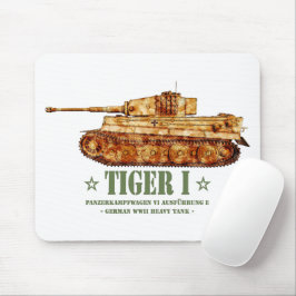 Tiger I Världskrig Två tyska Heavy Tank Panzer WW2 Musmatta