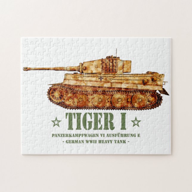 Tiger I Världskrig Två tyska Heavy Tank Panzer WW2 Pussel (Horisontell)
