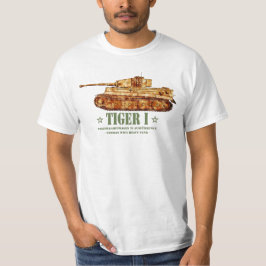 Tiger I Världskrig Två tyska Heavy Tank Panzer WW2 T Shirt