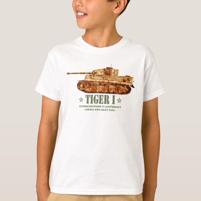 Tiger I Världskrig Två tyska Heavy Tank Panzer WW2 T Shirt (Framsida)