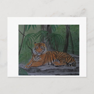 Tiger i viloläge vykort