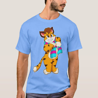 Tiger i vinter med Scarf T Shirt