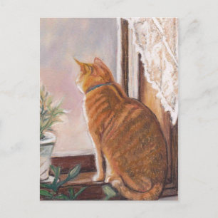 Tiger i Windows Cat Art-vykort Vykort