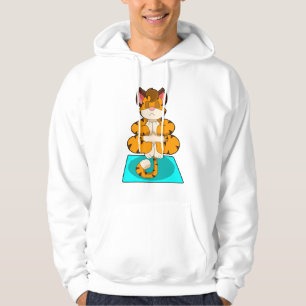 Tiger i Yoga på Yoga-mattan Hoodie