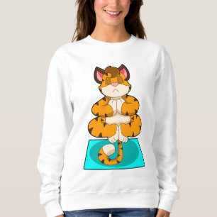 Tiger i Yoga på Yoga-mattan T Shirt