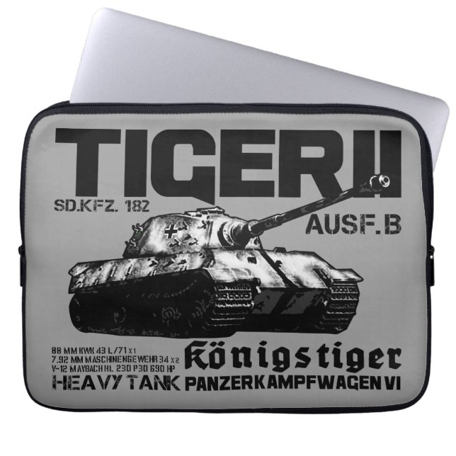 Tiger II Electronics Bag Laptop Sleeve (Framsidan)
