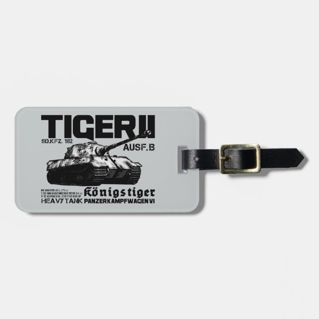 Tiger II Luggage Tag Bagagebricka (Horisontell Framsida)