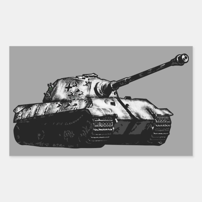 Tiger II Sticker Rektangulärt Klistermärke (Framsida)