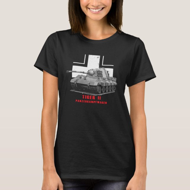 Tiger II WW2-Tank T Shirt (Framsida)