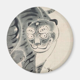 Tiger Illustration av Ito Jakuchu Magnet