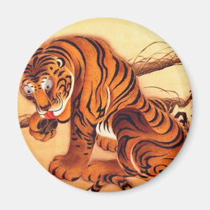 Tiger Illustration av Ito Jakuchu Magnet
