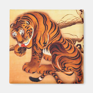 Tiger Illustration av Ito Jakuchu Magnet